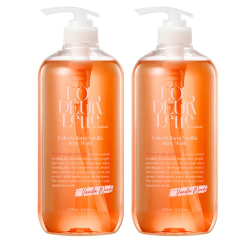 로더렛 인 잉글랜드 컬러핏 바디 워시 번트 바닐라, 1000ml, 2개