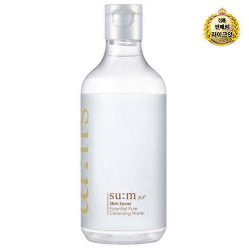 숨37 스킨세이버 에센셜 퓨어 클렌징 워터, 5개, 400ml