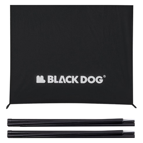 BLACKDOG 마운틴 코트야드 6.8- 확장형 타프, 180 x 146cm, 나이트 블랙