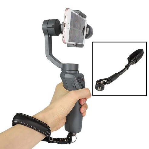 랜야드 손목 벨트 스트랩 DJI OSMO 모바일 2 3 OM4 Zhiyun Smooth 4 q Feiyun 핸드 헬드 짐벌 DSLR 카메라 액세서리, 3)브라운