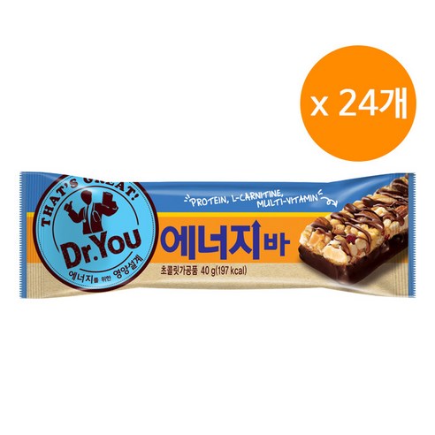 닥터유 에너지바, 40g, 6개