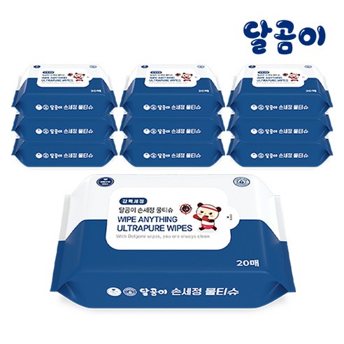 달곰이 항균 티슈 99.9%, 안심을 담은 휴대용 청결 솔루션