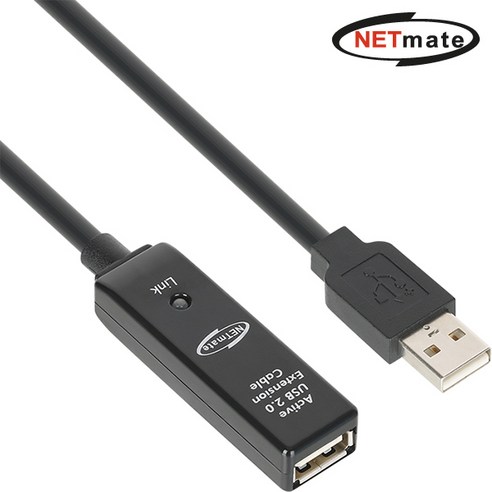 강원전자 넷메이트 CBL-203-10M USB2.0 무전원 리피터 10m, 1개