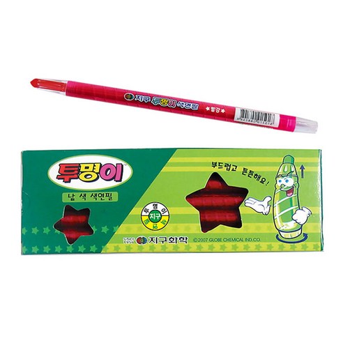 지구화학 투명이 낱색 색연필 빨강 12입, 10개