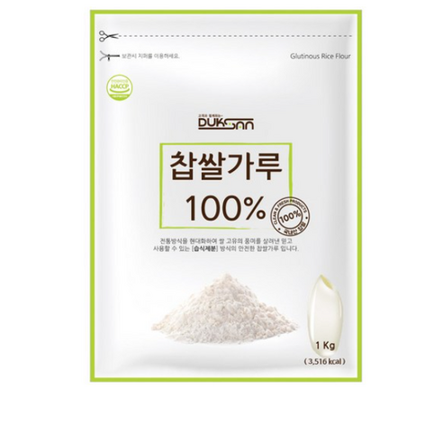 습식 찹쌀가루 100%, 1kg, 2개