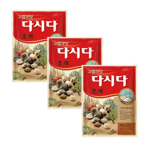 백설 조개다시다, 500g, 3개