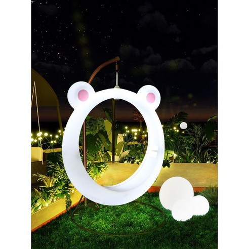 야외 LED 의자 인테리어 흔들 그네 카페 정원 포토존, A