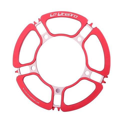 라운드 바이크 체인링 130mm BCD 수리 부품용 알루미늄 다이렉트 마운트 BMX 사이클링 접이식 자전거 - 53/56/58T, 빨간색 53t., 53T 56T 58T., 알루미늄 합금