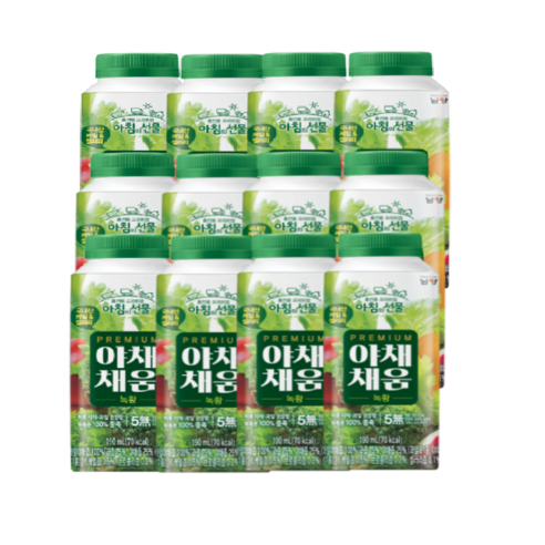 남양 야채채움 녹황 190mlx12팩/야채착즙주스/무배