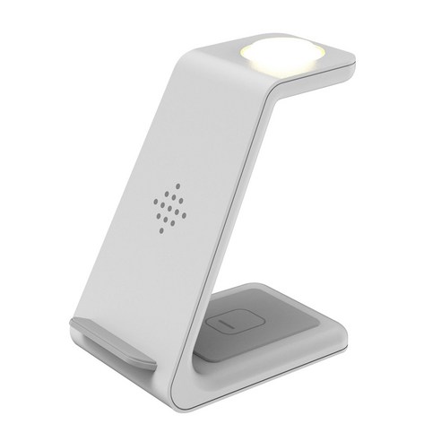 dodocool 야간 조명 휴대 전화 3-in-1 브래킷 무선 충전기, 하얀, 휴대폰 거치대