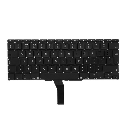 Xzante Macbook Air 13인치 A1465 노트북 내부 교체 키보드용 키보드(미국 레이아웃), 검은 색, 금속 + 플라스틱
