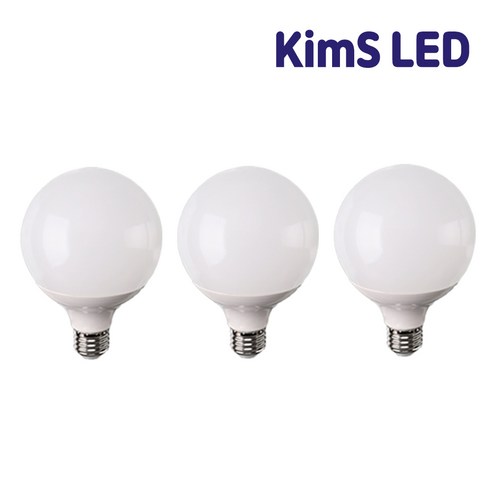 KimS led 볼전구 12w 숏넥 XCLP-1-S12, 3개, 주백색