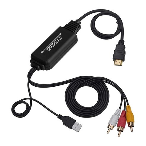 Av 컨버터 어댑터 Hdmi 전원 dvd 플레이어 tv rca 12v pc Sfx 600w 12 볼트 케이블 500w 모듈 650w, 유형, 20x14x2cm 7.87x5.51x0.79 인치, 구리