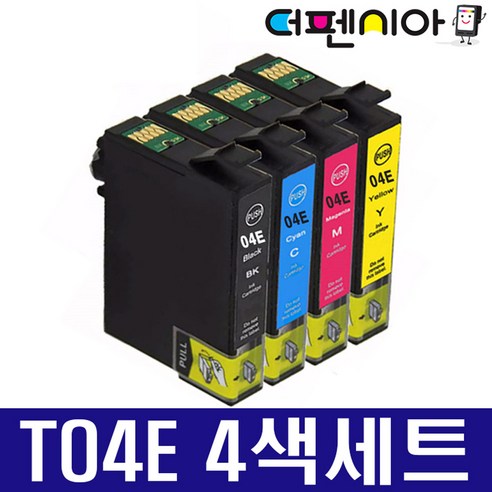 엡손 T04E 호환잉크 세트 XP-2101 XP-2106 WF-2851 T04E1 T04E2 T04E3 T04E4, T04E ...