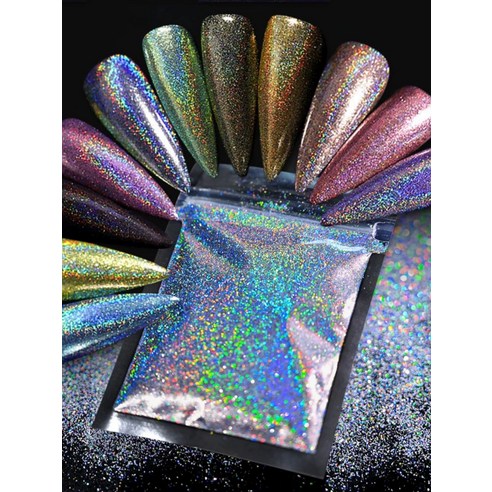 집에서 완성하는 화려한 젤 네일, 젤 네일 글리터 파우더!