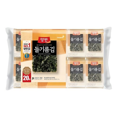 양반 들기름김, 90g, 1개