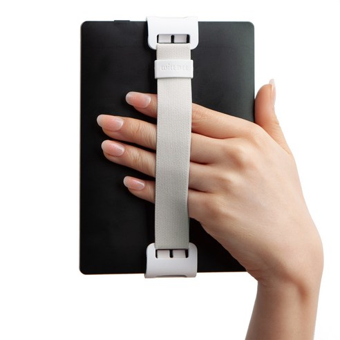 윌비 클립온 포인트 미니 (15 - 15.5cm 용) 핸드폰 이북리더기 핸드 스트랩, 크림, 1개