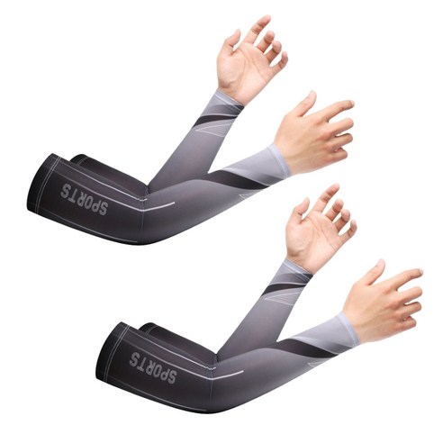 카라엘 스포츠 쿨토시 라이딩 자외선차단, 2세트, 블랙그레이