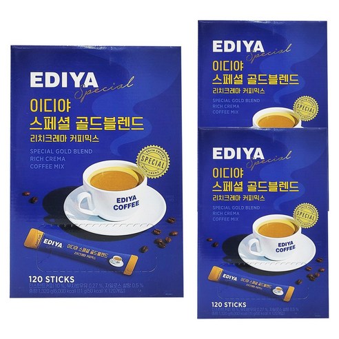 이디야 골드 블렌드 커피믹스 120tx3개, 11g, 120개입, 3개