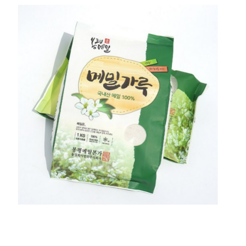 [국산] 100% 봉평 메밀가루 1kg 순메밀가루 4개