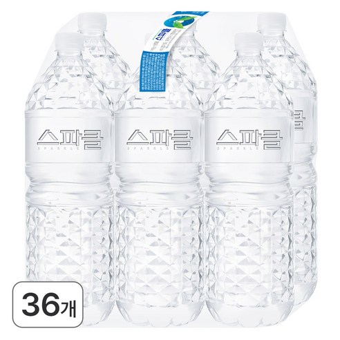 스파클 무라벨 생수, 2L, 36개