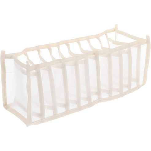 Deoxygene 옷장 속옷 수납함 서랍 칸막이 양말 보관함 11칸(베이지), 1개, 베이지