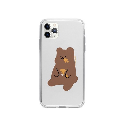 DFMEI 케이스에 적용 귀여운 곰 꿀 11 휴대폰 케이스 8/7plus 사과 Xs 소프트 투명 13pro 적합