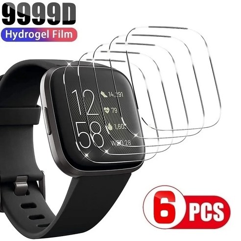 Fitbit Sense 2 하이드로 겔 필름 포일 커버 Fitbit Versa 4 3 2 용 필름 보호대 전체 화면 보호대, 7)Fitbit Versa 1pcHydrogel Fi