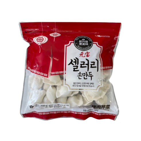 [루의중국식품]중국물만두 원보 셀러리손만두 600g, 600g, 1개 - 손만두 | 쿠팡