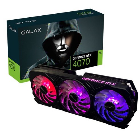 갤럭시 GALAX 지포스 RTX4070 EX GAMER OC D6X 12GB 게이밍 그래픽카드, 갤럭시 RTX4070 EX 블랙