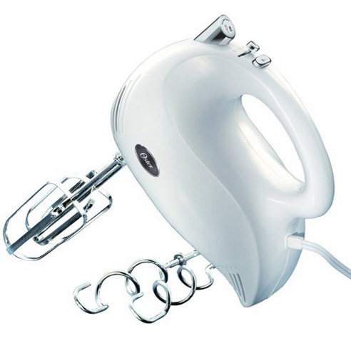 Oster 2500 Inspire 240-Watt 5-Speed Hand Mixer White Oster 2500 Inspire 240W 5단 핸드 믹서 화이트, 1