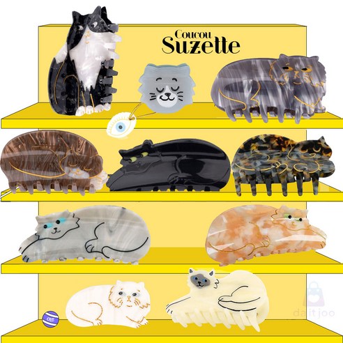 엉뚱한 매력으로 일상을 특별하게, 쿠쿠수제뜨 고양이 헤어집게핀