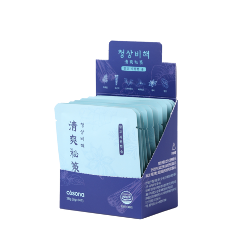 코소나 청상비책 리필 1박스 14포 천연허브6종 배합 코훈증티백 코소나키트 전용