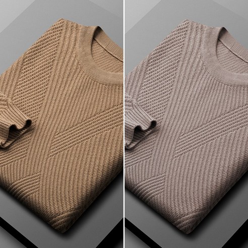 【DF】가짜 스웨터 남성 셔츠 칼라 유행 자카드 자수 맞춤형 선도 스웨터 가을과 겨울 새로운 두꺼운 기본