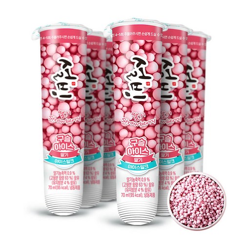 매일유업 냉동 아이스크림 (밀크6+초코6+망고6+엔요6) + 홀더, 85ml 구슬아이스크림 16 설빙 구슬형 아이스크림 딸기맛 70ml 18개