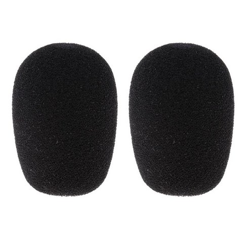 2 Pcs 폼 마이크 윈드스크린 마이크 커버 버전 패널: 12 Mm, 1.77x1.18inch, 블랙, 스폰지