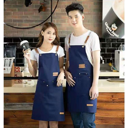 북유럽풍 방수 주방 자수 가죽, 80cm 길이 60cm 너비, 짙 은 남색