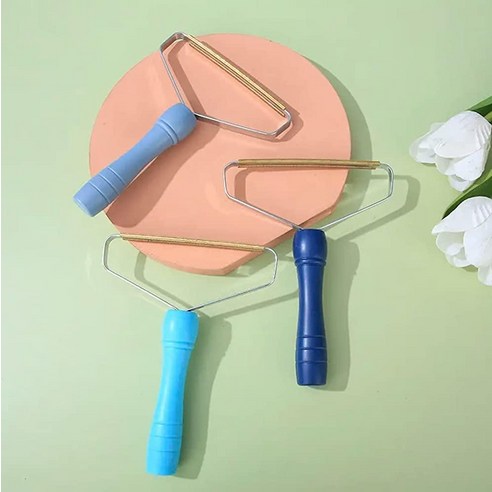 3팩 블루 쉐이드 재사용 한 청소기 스크레이퍼 휴대용 가정용 옷 제거 강아지 고양이 털 보풀 카펫 애완 동물 제거기 청소 퍼즈 면도기 직조 코트