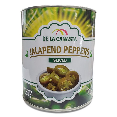 데라카나스타 할라페뇨 페퍼스 슬라이스, 3kg, 4개