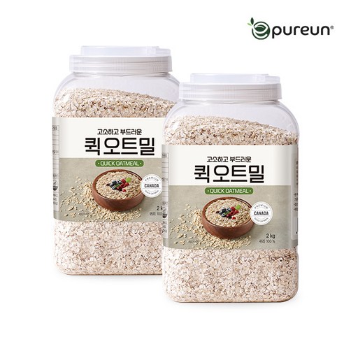 부드러운 캐나다산 퀵오트밀 2kg x 2개