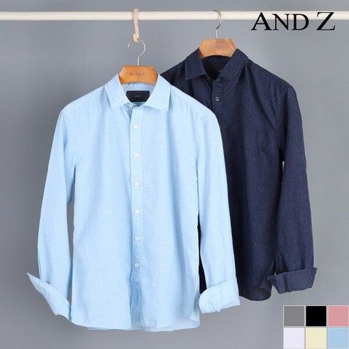 ANDZ [앤드지] 하이브리드 린넨 긴팔 셔츠 BZB2WC1101A, NV