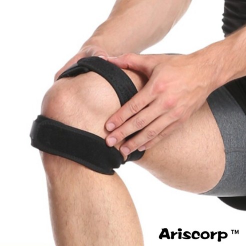 Ariscorp 슬개골 무릎보호대 러닝무릎보호대 무릎보호대 블랙, 1PCS