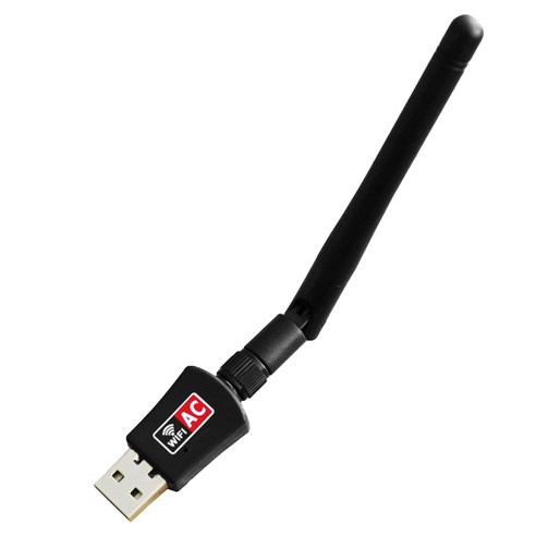 Cin-Fast 600M USB 듀얼 주파수 무선 네트워크 카드 11AC 2.4G / 5G 와이파이 무선 수신기 RTL8811AU, 검정