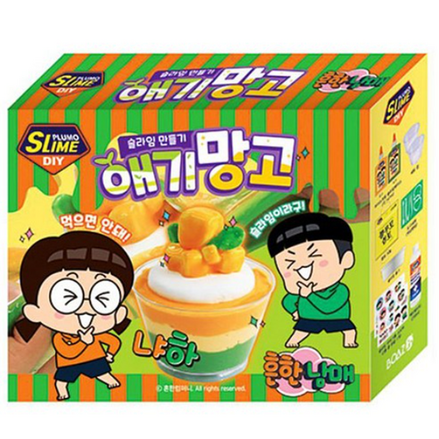 흔한남매 애기망고 슬라임 만들기 세트, 2세트, 혼합색상