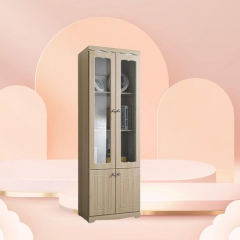 술장식장 유리장 양주장 장식장 위스키장 진열장 4단 3색 진열대, 아카시아, 아카시아