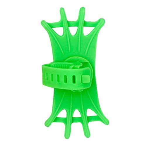 YSSHOP 360 회전 자전거 오토바이 자전거 탄성 밴드 전화 마운트 홀더, 녹색, 15x7x3cm, 실리콘