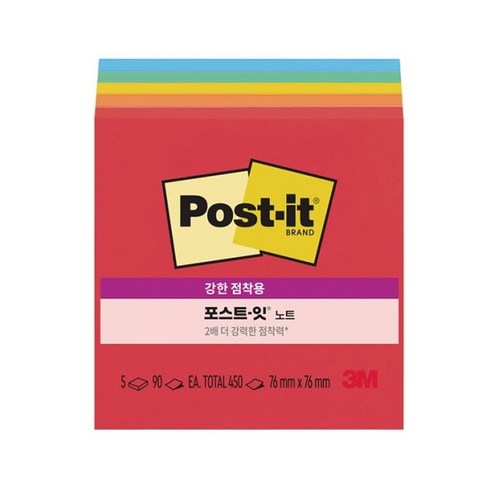 3M)포스트잇 컬렉션팩(654-5), 654-5SS/플레이풀프라이머리즈/M328845