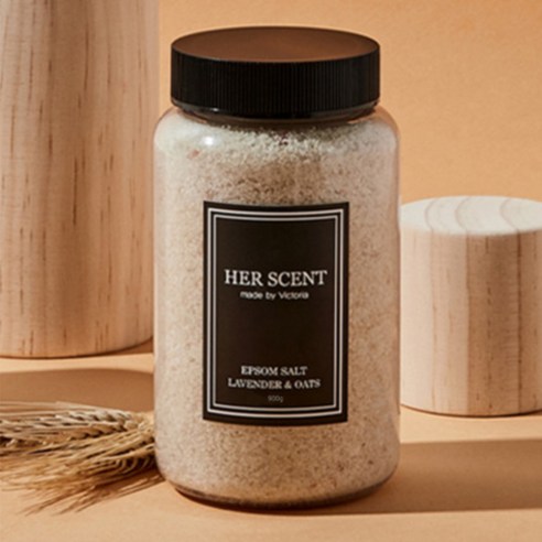 [허센트 입욕제] 엡솜솔트 천연입욕제 페퍼민트&유칼립투스, 900g, 라벤더&오트