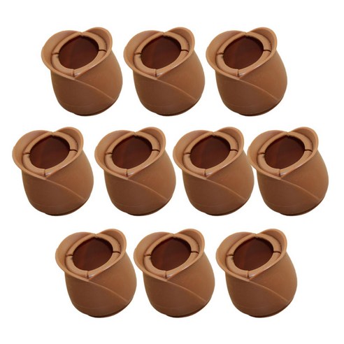 10Pcs 가구 다리 커버 의자 다리 팁 패드 바닥 보호대 펠트 패드, 둥근 바닥 둥근 입 52-58mm, 설명