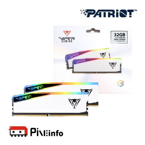 패트리어트 VIPER Elite 5 RGB DDR5 32G PC5-49600 CL42 6200MHz (16GX2) 듀얼패키지 파인인포 (하이닉스 칩 내장)